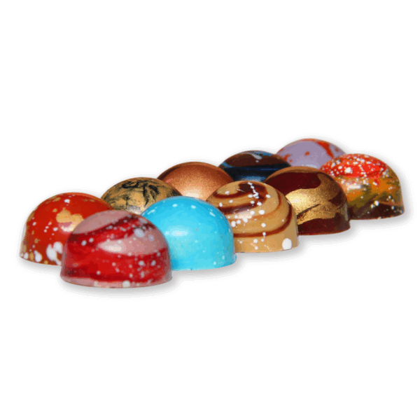 Huis gemaakte bonbons doosje gemengd